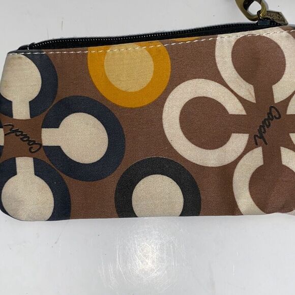 Coach Women's Multicolor Detachable Strap Monogram Wristlet - Picture 2 of 9